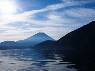 逆光の富士 逆光の富士