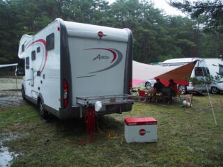 本栖湖キャンプ場サイト風景