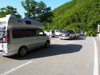 浩庵キャンプ場の開門待ち 浩庵キャンプ場の開門待ち